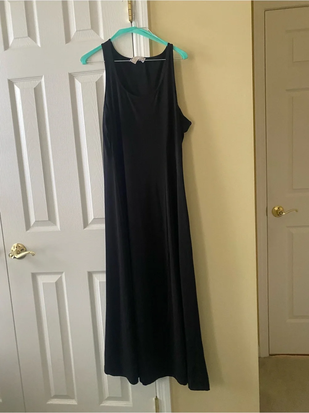 Michael Kors Black Scoop Neck Maxi Dress